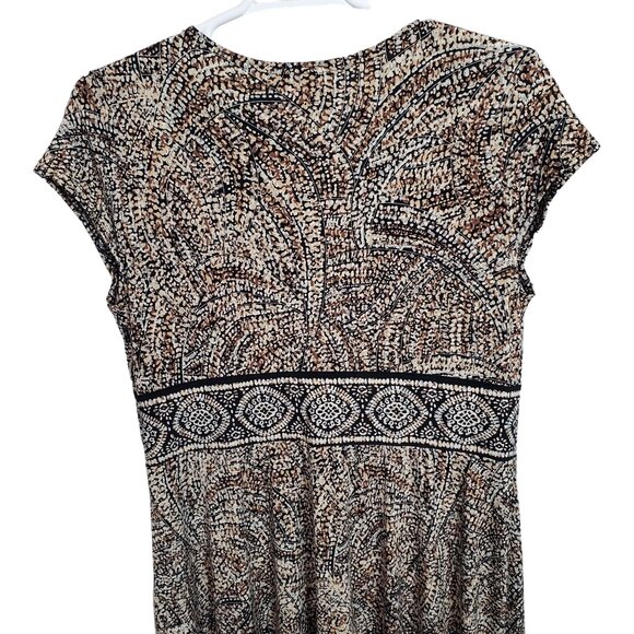 Coldwater Creek Size 18W Dress Geometric Print Flowy Jersey Knit A-line Stretch - Picture 8 of 9